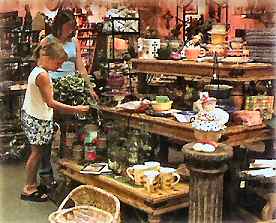 Shopping for gifts and antiques in downtown Pratt, Kansas